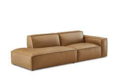 Fashion Jonathan Leather Side Chaise Sofa Leather Sofas|3 Seater Sofas