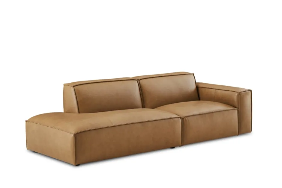 Fashion Jonathan Leather Side Chaise Sofa Leather Sofas|3 Seater Sofas