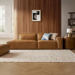 Fashion Jonathan Leather Side Chaise Sofa Leather Sofas|3 Seater Sofas