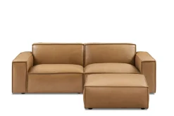 Hot Jonathan Leather Sofa with Ottoman Living Room Sets|Living Room Sets