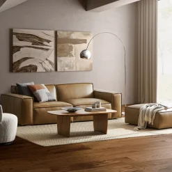 Hot Jonathan Leather Sofa with Ottoman Living Room Sets|Living Room Sets