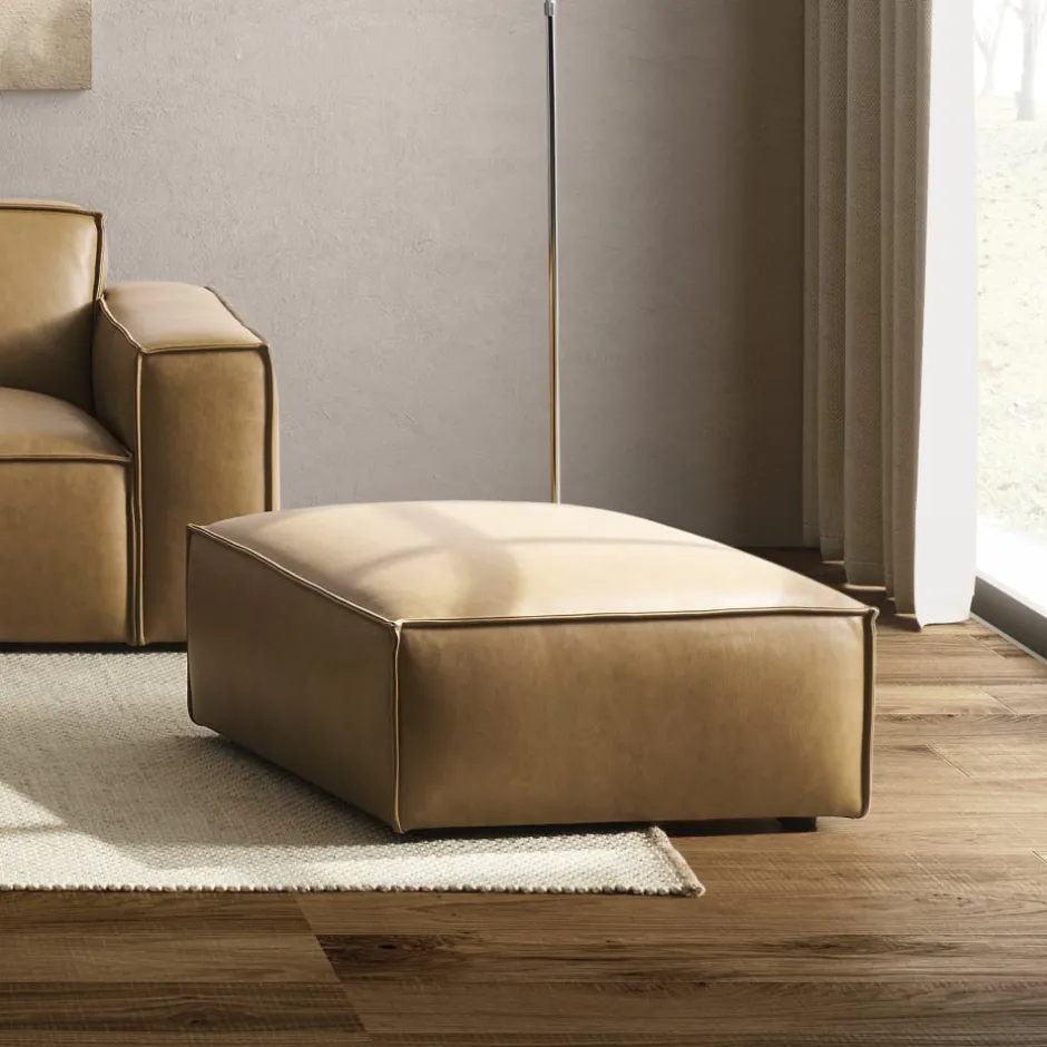 Hot Jonathan Leather Sofa with Ottoman Living Room Sets|Living Room Sets