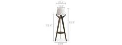 Outlet Karo Tripod Floor Lamp, Caramel Lighting And Lamps|Small Bedroom Furniture