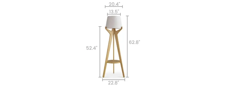 Hot Karo Tripod Floor Lamp, Whitewashed Lighting And Lamps|Small Bedroom Furniture