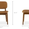Hot Kelsey Leather Chair, Walnut Stain Dining Chairs|Small Dining Room Furniture