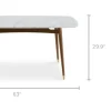 Fashion Kelsey Marble Dining Table, Walnut Stain Small Dining Room Furniture|Dining Tables