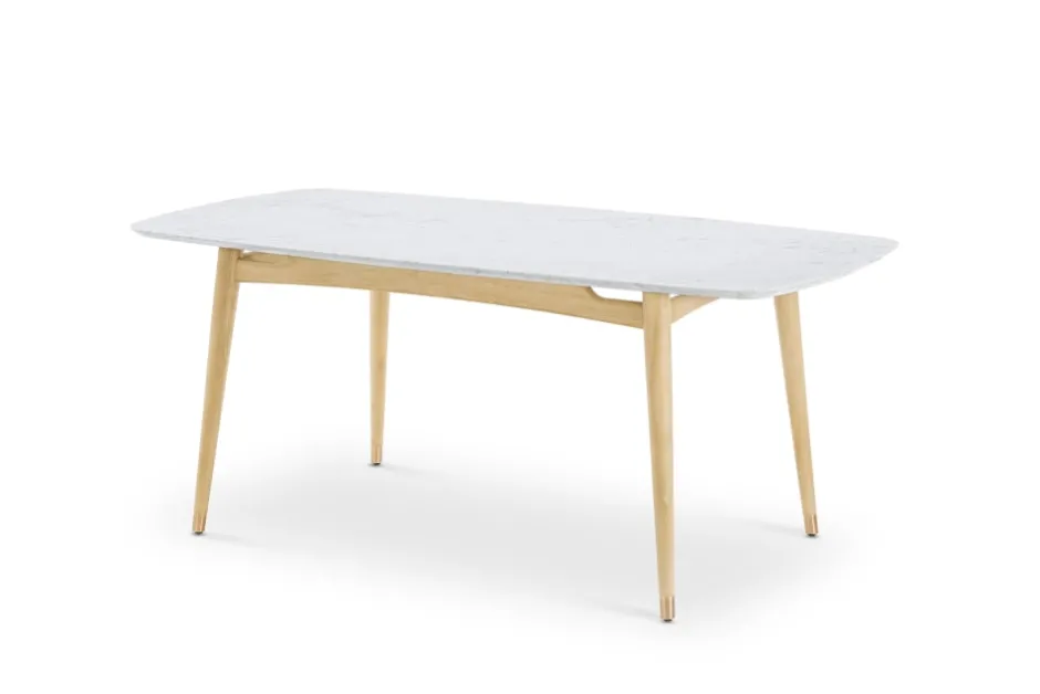 Fashion Kelsey Marble Dining Table with 4 Chairs, White Wash Small Dining Room Furniture|Dining Room Furniture Sets