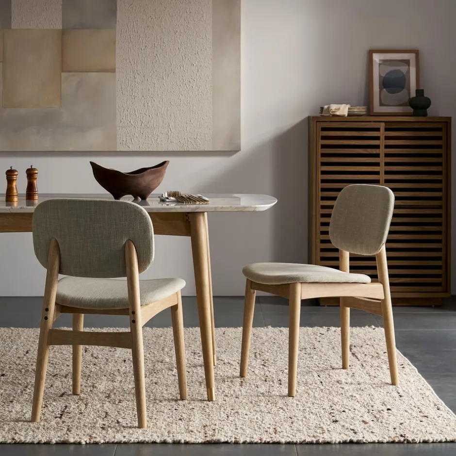 Fashion Kelsey Marble Dining Table with 4 Chairs, White Wash Small Dining Room Furniture|Dining Room Furniture Sets