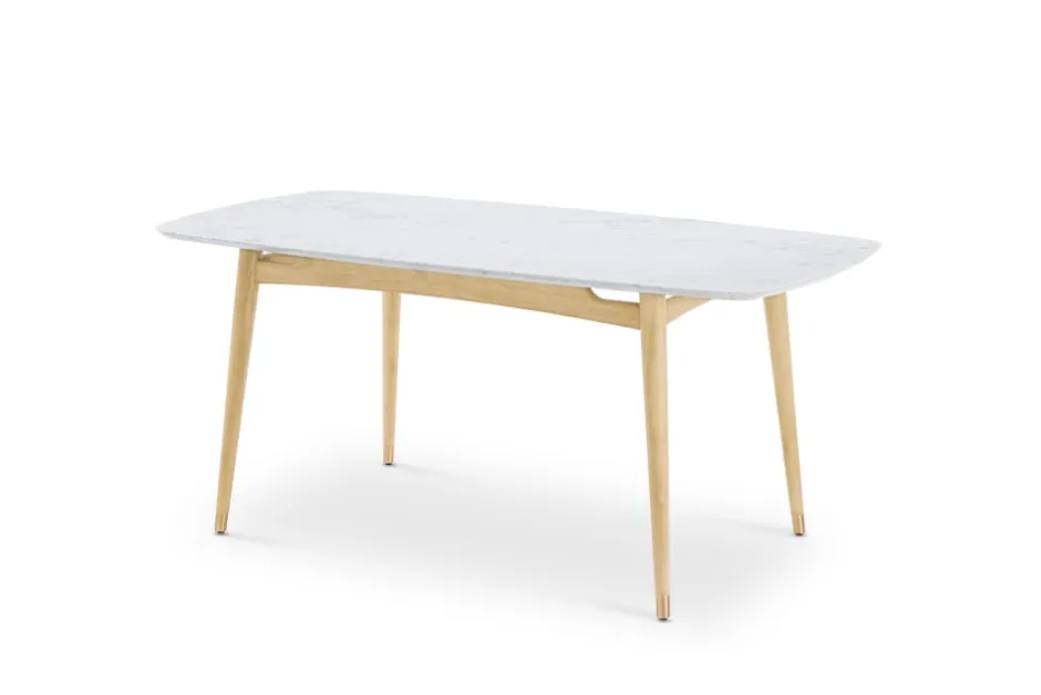 Clearance Kelsey Marble Dining Table, White Wash Small Dining Room Furniture|Dining Tables