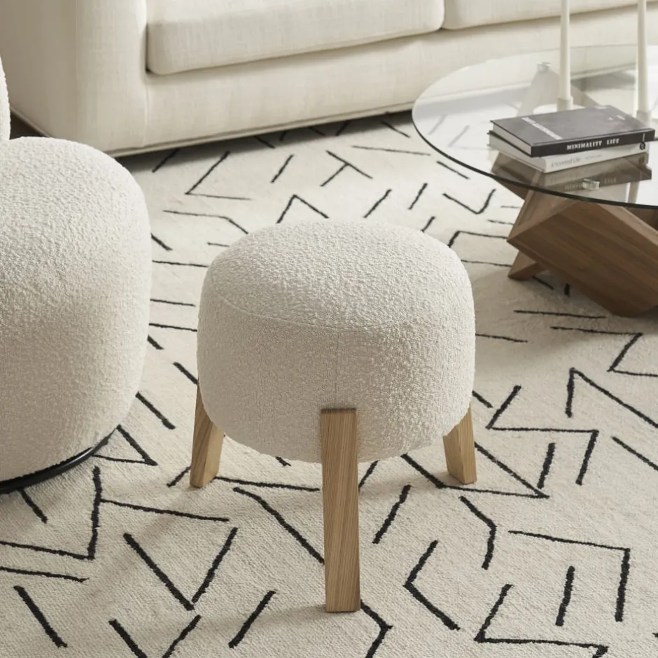 Best Kit Bouclé Stool Footstools, Ottomans & Poufs