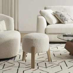 Best Kit Bouclé Stool Footstools, Ottomans & Poufs