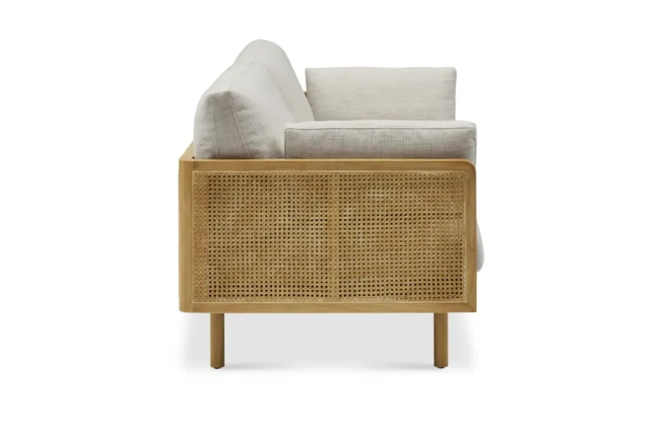 Sale Lucia Cane Sofa, White Wash Small Living Room Furniture|3 Seater Sofas