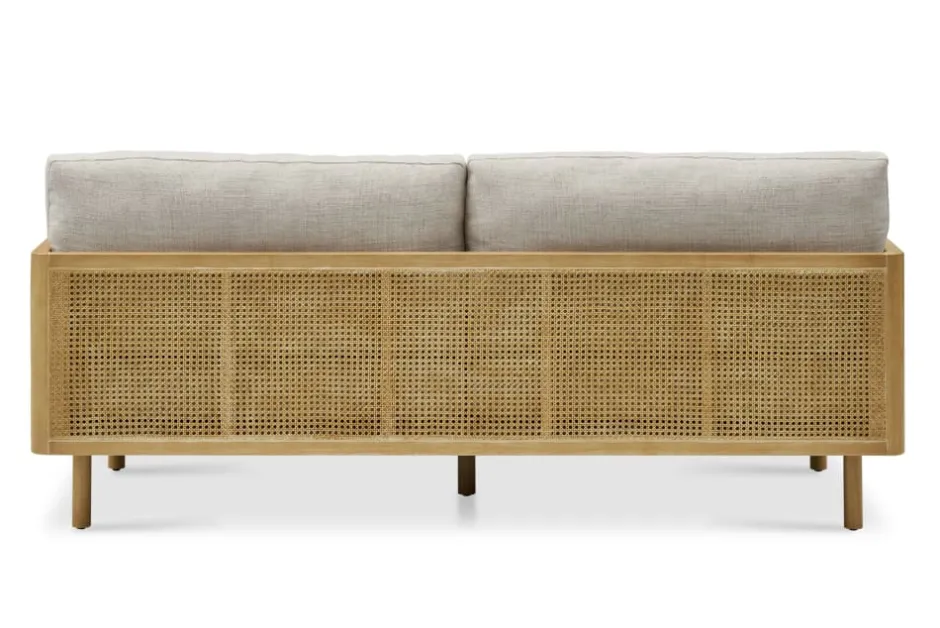 Sale Lucia Cane Sofa, White Wash Small Living Room Furniture|3 Seater Sofas