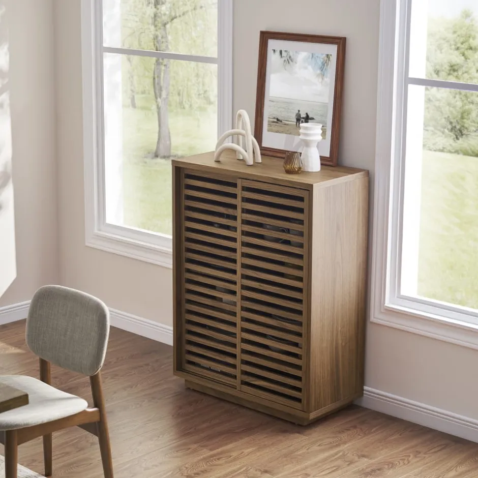 Discount Luka Cabinet, Walnut Sideboards & Buffet Cabinets