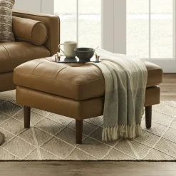 Online Madison Leather Armchair with Ottoman Living Room Sets|Living Room Sets