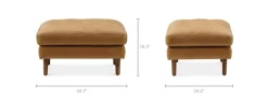 Discount Madison Leather Ottoman Footstools, Ottomans & Poufs|Leather Sofas