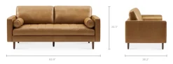 Fashion Madison Leather Sofa Small Living Room Furniture|Leather Sofas