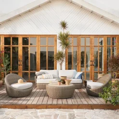 Fashion Malta Outdoor Round Drum Coffee Table Outdoor Coffee & Side Tables|Coffee Tables