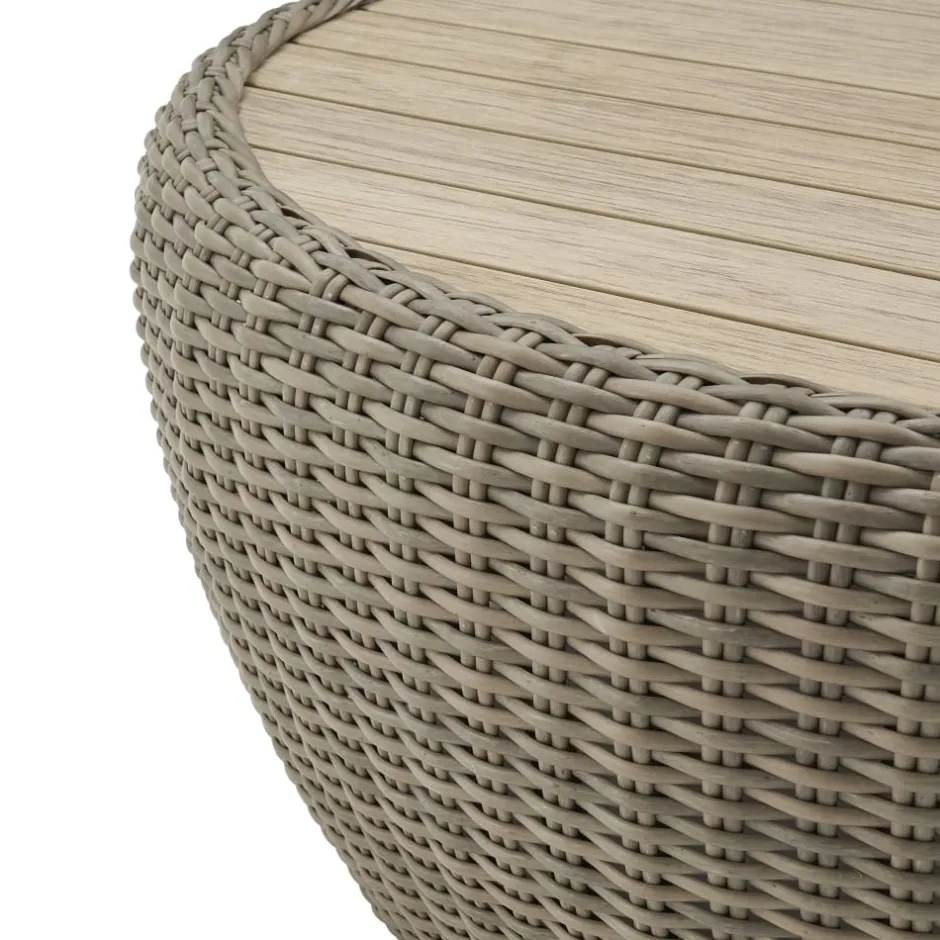 Fashion Malta Outdoor Round Drum Coffee Table Outdoor Coffee & Side Tables|Coffee Tables