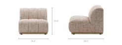 Hot Marlow Armless Sofa Armchairs And Accent Chairs|Small Living Room Furniture