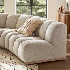 Fashion Marlow Performance Bouclé L-Shape Sectional Sofa Sectional Sofas