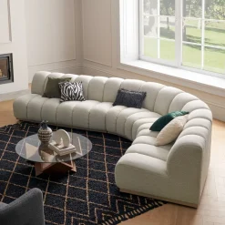 Discount Marlow Performance Bouclé Chaise Sectional Sofa Sectional Sofas