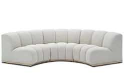 New Marlow Performance Bouclé Curve Sofa 3 Seater Sofas