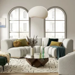 New Marlow Performance Bouclé Curve Sofa 3 Seater Sofas
