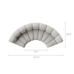 New Marlow Performance Bouclé Curve Sofa 3 Seater Sofas