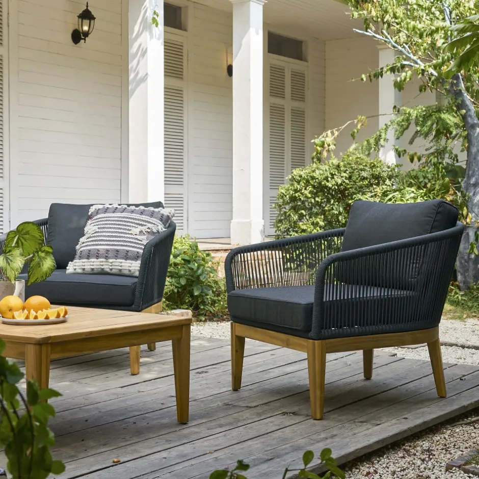 Clearance Maui Outdoor 2 Lounge Chairs & Coffee Table Set Small Outdoor Furniture|Outdoor Sofas