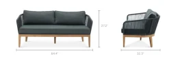 Best Maui Outdoor Loveseat Small Outdoor Furniture|Outdoor Sofas
