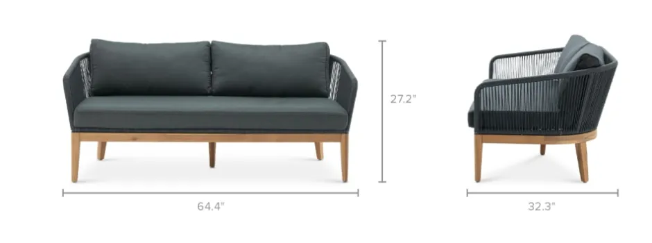 Best Maui Outdoor Loveseat Small Outdoor Furniture|Outdoor Sofas