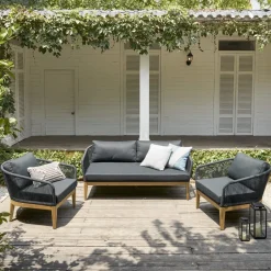 Clearance Maui Outdoor Loveseat & 2 Lounge Chairs Set Outdoor Sofas|Outdoor Furniture Sets