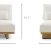 Hot Mori Performance Fabric Corner Sofa Armchairs And Accent Chairs|Modular Sofas
