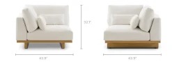 Hot Mori Performance Fabric Corner Sofa Armchairs And Accent Chairs|Modular Sofas