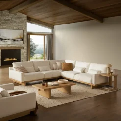 Best Mori Performance Fabric L-Shape Sectional Sofa Sectional Sofas