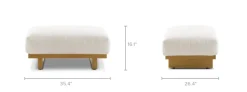 Hot Mori Performance Fabric Ottoman Footstools, Ottomans & Poufs