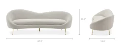 Discount Odette Performance Bouclé Sofa 3 Seater Sofas