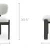 Fashion Oslo Performance Bouclé Armless Chair Small Dining Room Furniture|Dining Chairs