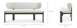 Outlet Oslo Performance Bouclé Bench Benches|Small Dining Room Furniture