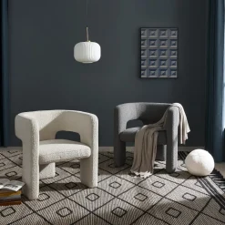 Clearance Paloma Bouclé Armchair, Snow Armchairs And Accent Chairs|Small Living Room Furniture