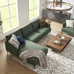 Best Pebble Chaise Sectional Sofa with Ottoman Living Room Sets|Living Room Sets
