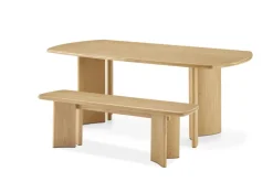 Outlet Posey Dining Table with Bench Set Dining Room Furniture Sets|Dining Room Sets