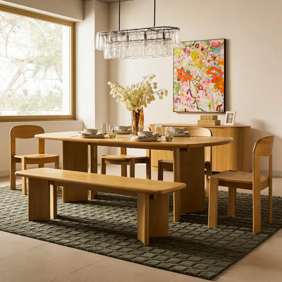 Outlet Posey Dining Table with Bench Set Dining Room Furniture Sets|Dining Room Sets