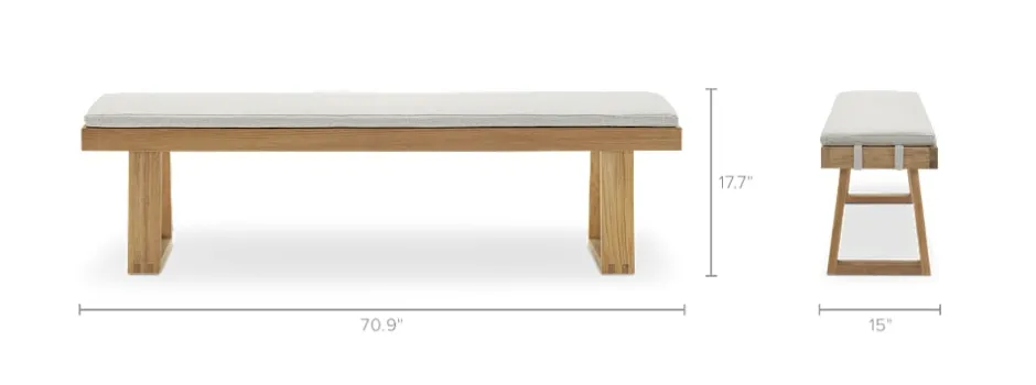 New Rio Outdoor Dining Bench Outdoor Chairs & Bar Stools|Benches