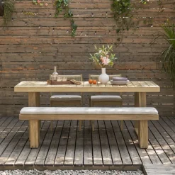 New Rio Outdoor Dining Bench Outdoor Chairs & Bar Stools|Benches