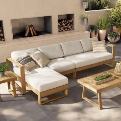 New Rio Outdoor Extended Chaise Sectional Sofa Outdoor Sofas