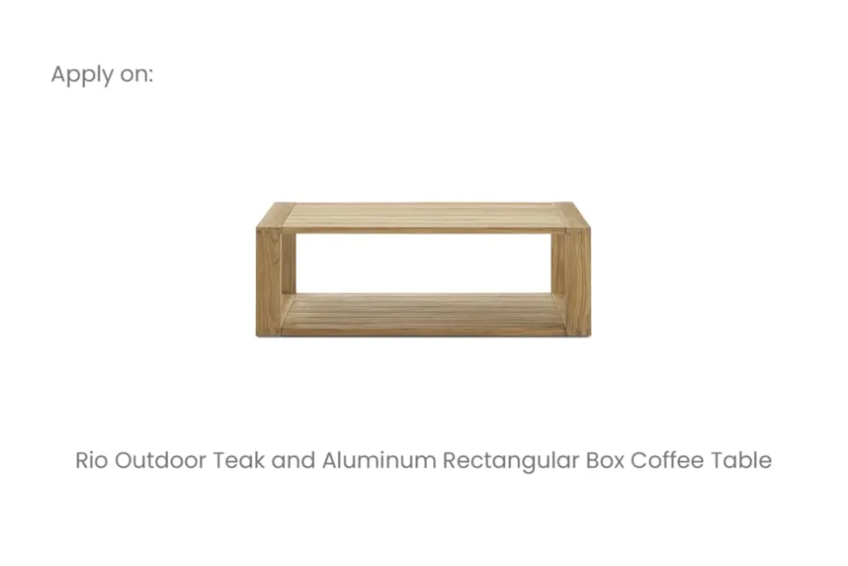 Fashion Rio Outdoor Rectangular Box Coffee Table Cover Outdoor Accessories