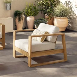 Hot Rio Outdoor Teak 2 Lounge Chairs & Side Table Set Outdoor Lounge Chairs|Outdoor Furniture Sets