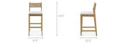 Clearance Rio Outdoor Teak Bar Stool Set Outdoor Chairs & Bar Stools|Stools & Bar Stools